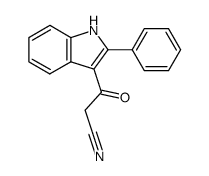 3-oxo-3-(2-phenyl-1H-indol-3-yl)propanenitrile Structure