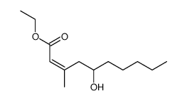 ethyl (Z)-5-hydroxy-3-methyldec-2-enoate Structure