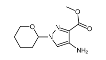 4-amino-1-(tetrahydro-pyran-2-yl)-1H-pyrazole-3-carboxylic acid methyl ester结构式