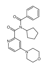 N-benzoyl-N-cyclopentyl-4-morpholinopicolinamide结构式