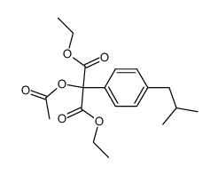 diethyl acetoxy(4-isobutylphenyl)propanedioate结构式
