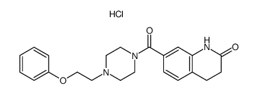 7-[4-(2-Phenoxyethyl)-1-piperazinylcarbonyl]-3,4-dihydrocarbostyril monohydrochloride Structure