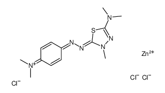 5-(dimethylamino)-2-[[4-(dimethylamino)phenyl]azo]-3-methyl-1,3,4-thiadiazolium chloride, compound with zinc dichloride Structure