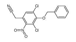 (4-benzyloxy-3,5-dichloro-2-nitrophenyl)acetonitrile Structure