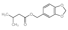 Butanoic acid,3-methyl-, 1,3-benzodioxol-5-ylmethyl ester Structure