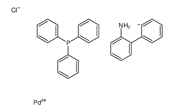 氯(三苯基膦)[2-(2'-氨基-1,1'-联苯基)]钯(II)结构式