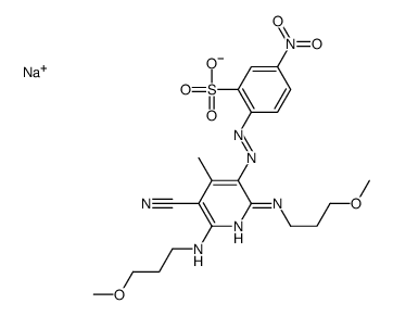 sodium 2-[[5-cyano-2,6-bis[(3-methoxypropyl)amino]-4-methyl-3-pyridyl]azo]-5-nitrobenzenesulphonate picture