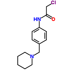 2-Chloro-N-[4-(1-piperidinylmethyl)phenyl]acetamide Structure