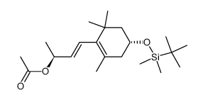 (S,E)-4-((R)-4-((tert-butyldimethylsilyl)oxy)-2,6,6-trimethylcyclohex-1-en-1-yl)but-3-en-2-yl acetate Structure