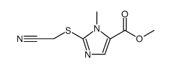 1H-Imidazole-5-carboxylic acid, 2-[(cyanomethyl)thio]-1-methyl-, methyl ester Structure