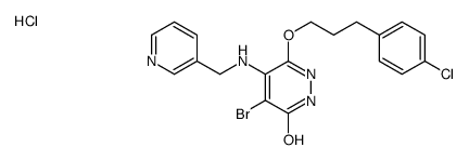5-bromo-3-[3-(4-chlorophenyl)propoxy]-4-(pyridin-3-ylmethylamino)-1H-pyridazin-6-one,hydrochloride Structure