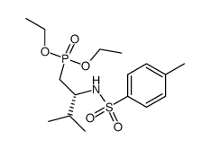 [(R)-3-Methyl-2-(toluene-4-sulfonylamino)-butyl]-phosphonic acid diethyl ester结构式