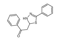 1-phenyl-2-(5-phenyl-2,3-dihydro-1,3,4-thiadiazol-2-yl)ethanone结构式