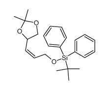 tert-Butyl-[(Z)-3-(2,2-dimethyl-[1,3]dioxolan-4-yl)-allyloxy]-diphenyl-silane Structure