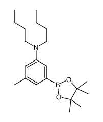 N,N-dibutyl-3-methyl-5-(4,4,5,5-tetramethyl-1,3,2-dioxaborolan-2-yl)aniline Structure
