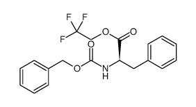 D-Phenylalanine, N-[(phenylmethoxy)carbonyl]-, 2,2,2-trifluoroethyl ester结构式