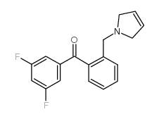 3,5-DIFLUORO-2'-(3-PYRROLINOMETHYL) BENZOPHENONE结构式