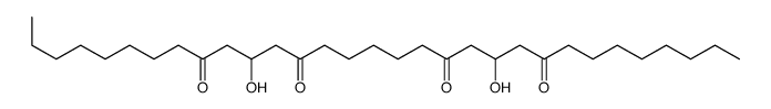 11,21-dihydroxyhentriacontane-9,13,19,23-tetrone Structure