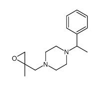 1-[(2-methyloxiran-2-yl)methyl]-4-(1-phenylethyl)piperazine Structure