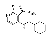 4-(cyclohexylmethylamino)-1H-pyrrolo[2,3-b]pyridine-3-carbonitrile结构式