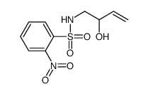 N-(2-hydroxybut-3-enyl)-2-nitrobenzenesulfonamide结构式