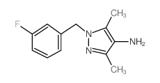 1-(3-氟苄基)-3,5-二甲基-1H-吡唑-4-胺结构式