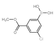(3-氯-5-(甲氧基羰基)苯基)硼酸结构式