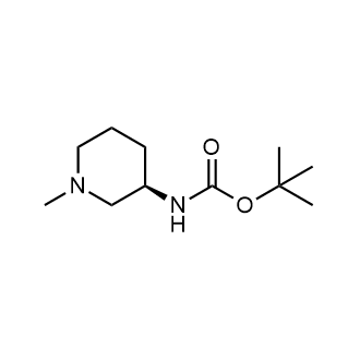 (R)-(1-甲基哌啶-3-基)氨基甲酸叔丁酯结构式