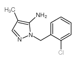1-(2-氯苄基)-4-甲基-1H-吡唑-5-胺结构式