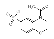 4-乙酰基-3,4-二氢-2H-苯并[b][1,4]恶嗪-6-磺酰氯结构式