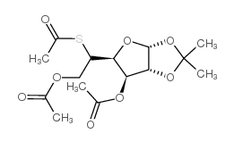3,6-二-O-乙酰基-5-S-乙酰基-5-脱氧-1,2-O-异亚丙基-α-D-呋喃葡萄糖结构式