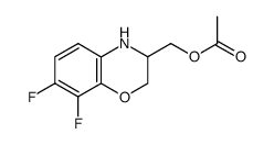(R,S)-3-acetoxymethyl-7,8-difluoro-2,3-dihydro-4H-(1,4)benzoxazine结构式