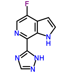4-Fluoro-7-(1H-1,2,4-triazol-3-yl)-1H-pyrrolo[2,3-c]pyridine结构式