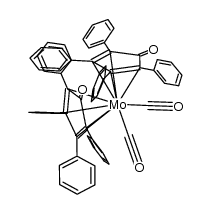 [Mo(CO)2(η4-tetraphenylcyclopentadienone)2] Structure