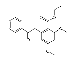 ethyl 2,4-dimethoxy-6-(2-oxo-2-phenylethyl)benzoate结构式