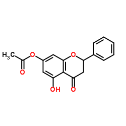 7-乙酸-5,7-二羟基双氢黄酮酯结构式