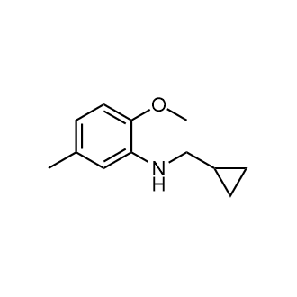 N-(环丙基甲基)-2-甲氧基-5-甲基苯胺结构式