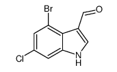 4-Bromo-6-Chloro-1H-Indole-3-Carbaldehyde Structure