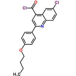 2-(4-Butoxyphenyl)-6-chloro-4-quinolinecarbonyl chloride结构式