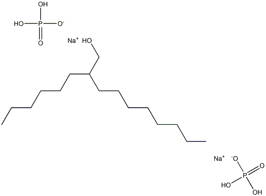 1-Decanol, 2-hexyl-, dihydrogen phosphate, disodium salt (9CI) Structure