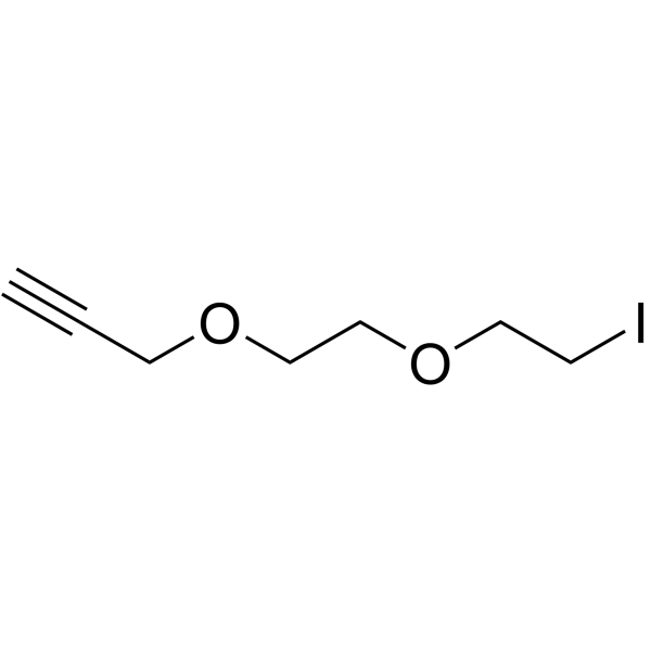 Alkyne-PEG2-iodide结构式