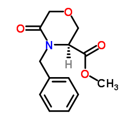 (S)-4-苄基-5-氧代-3-吗啉甲酸甲酯结构式