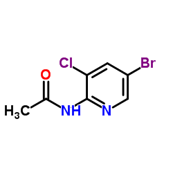 N-(5-Bromo-3-chloro-2-pyridinyl)acetamide结构式