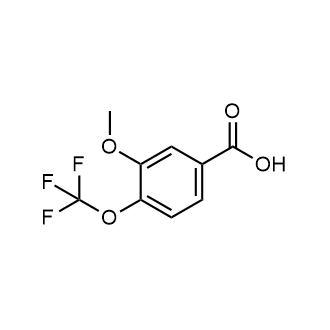 3-甲氧基-4-(三氟甲氧基)苯甲酸结构式