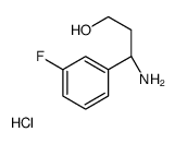 (3R)-3-amino-3-(3-fluorophenyl)propan-1-ol,hydrochloride Structure