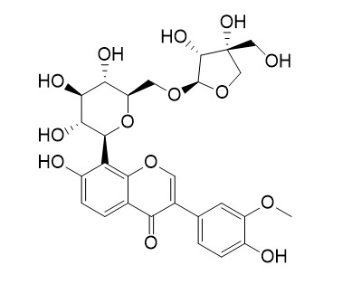 3'-甲氧基葛根素芹菜糖苷结构式