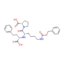 N-Benzyloxycarbonyl (S)-Lisinopril Structure