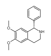 (-)-6,7-dimethoxy-1S-phenyl-1,2,3,4-tetrahydroisoquinoline Structure