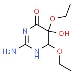 4(1H)-Pyrimidinone,2-amino-5,6-diethoxy-5,6-dihydro-5-hydroxy-(9CI)结构式