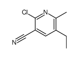 2-chloro-3-cyano-5-ethyl-6-methylpyridine Structure